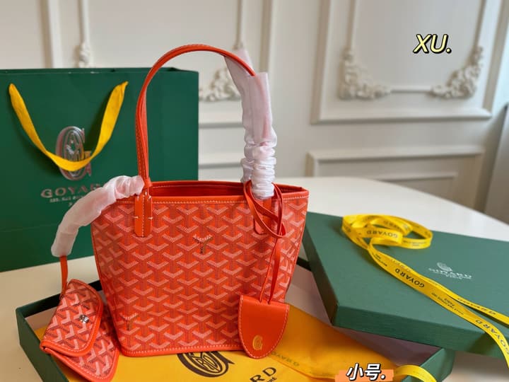 Goyard New Small Mother-Child Tote Bag in Classic Black And Tan