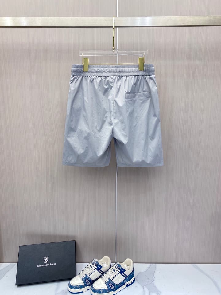 Prada Quick-Dry Drawstring Beach Shorts – 2026SS in Light Grey