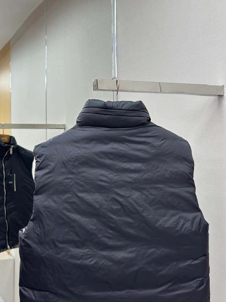 Fendi Reversible Down Puffer Vest – Stefano Pilati Series in Ff Stripes Pattern
