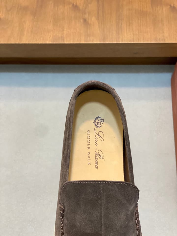 Loro Piana Suede Leather Slip-On Loafers in Black Suede