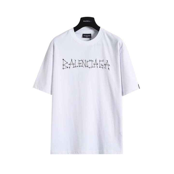 Balenciaga Coordinate Line Print T-Shirt – 26SS in Black