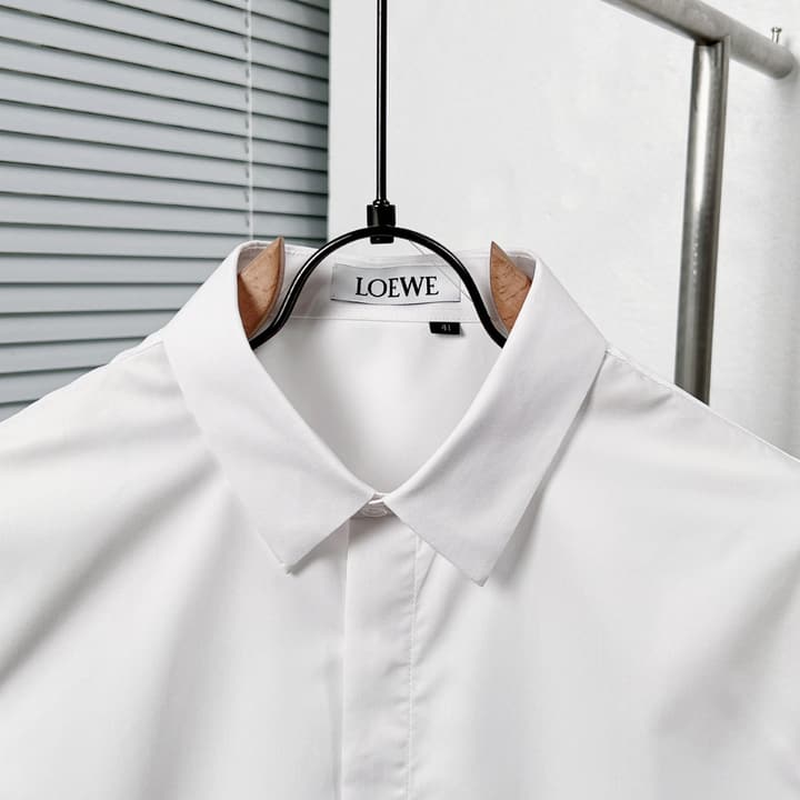 Loewe Crest Embroidered Shirt in Black