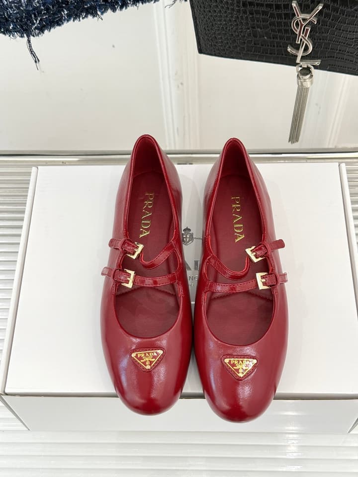 Prada Classic Mary Jane Flats in Leopard Print