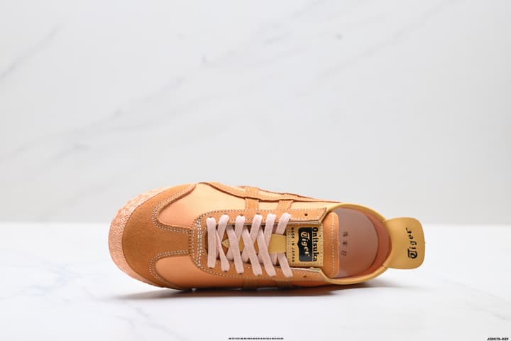 Onitsuka Tiger Mexico 66 Deluxe Nippon Made Sneakers in Beige With Taupe Stripes