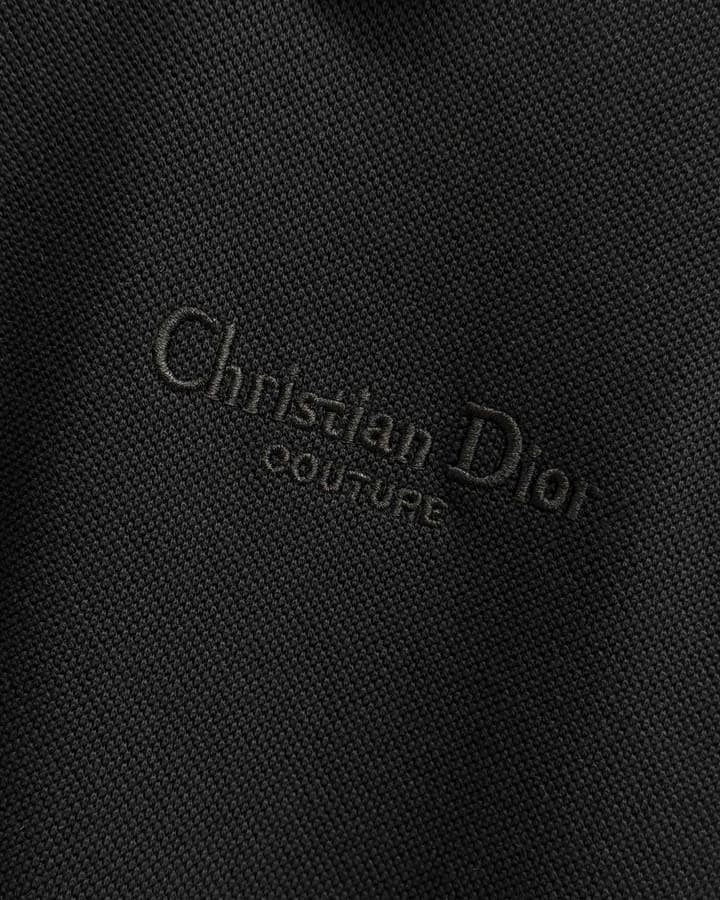 Dior Embroidered Letter Polo Shirt in Black