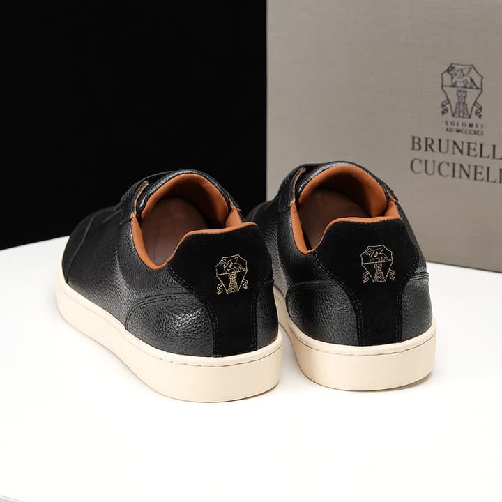 Brunello Cucinelli Men's Colorblock Driving Shoes – New Collection in Black Leather And Suede