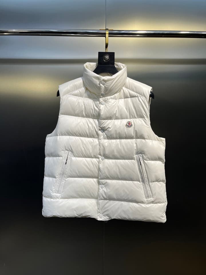 Moncler Unisex Down Vest in Gold