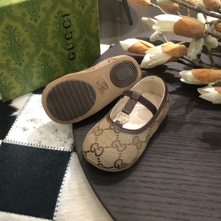 Gucci Kids Footwear – Kids Collection in Beige/brown Gg Monogram
