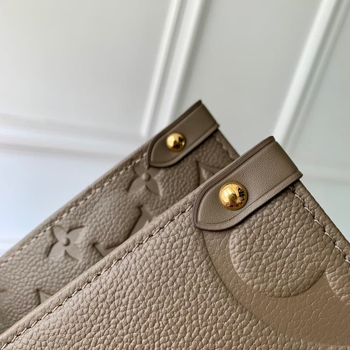 Louis Vuitton Onthego Monogram Tote in Taupe Monogram Empreinte