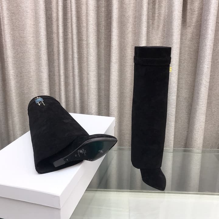 Givenchy Glossy Leather Knee-High Boots