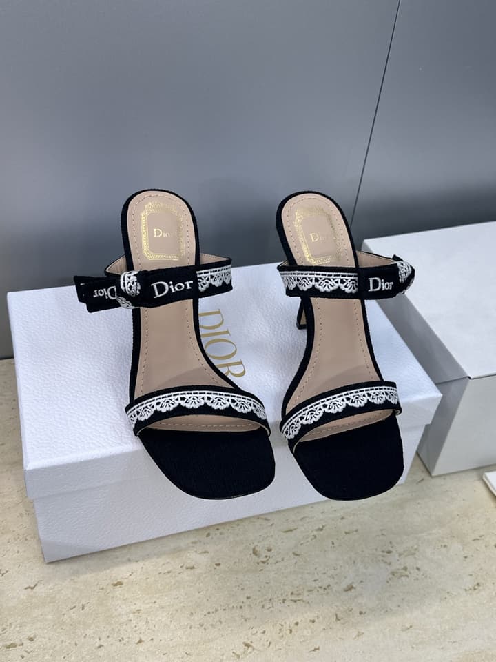 Dior J'Adior Dentelle Jelly Bow Heels – 2026 Early Spring Collection in Black