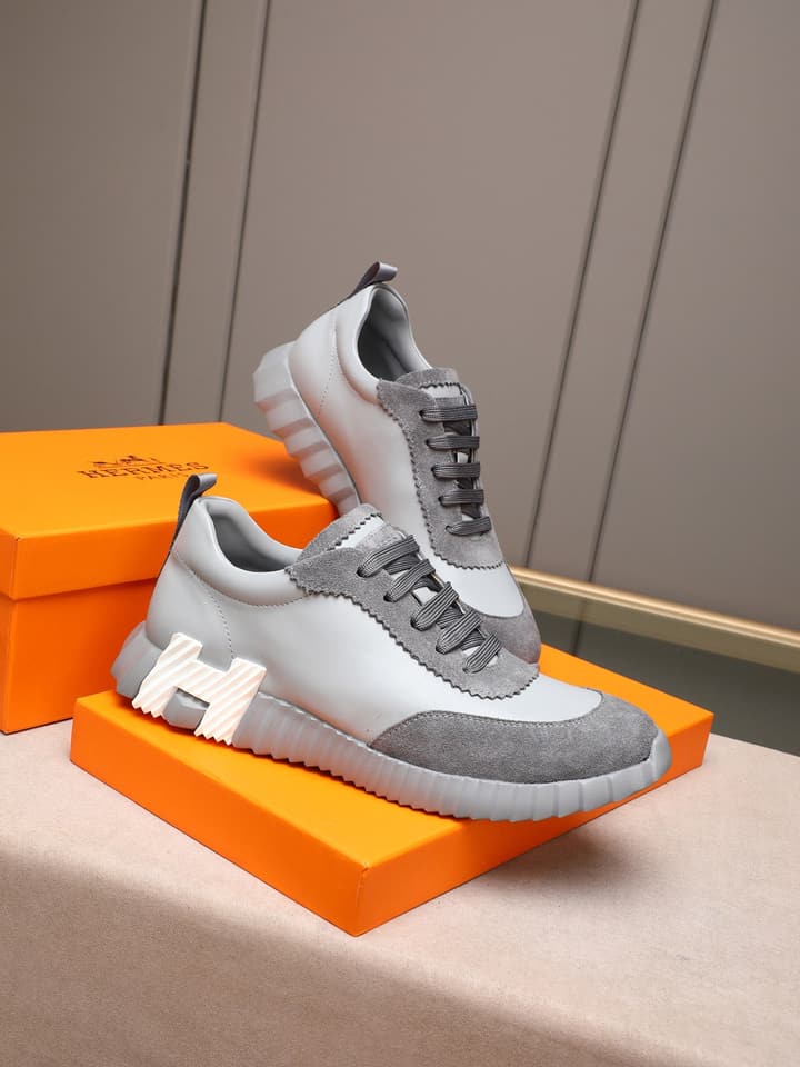 Hermès Bouncing Men's Sport Sneakers in Navy Blue