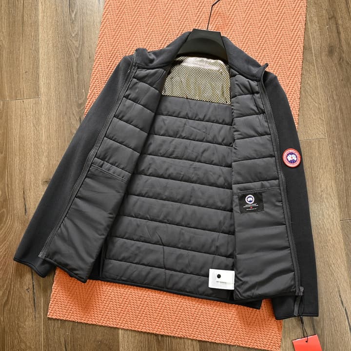 Canada Goose Spliced Stand-Collar Cashmere Jacket – 25FW in Dark Grey