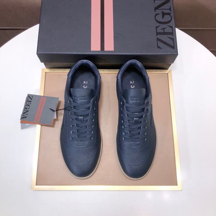 Zegna 232 Suede and Leather Sneakers