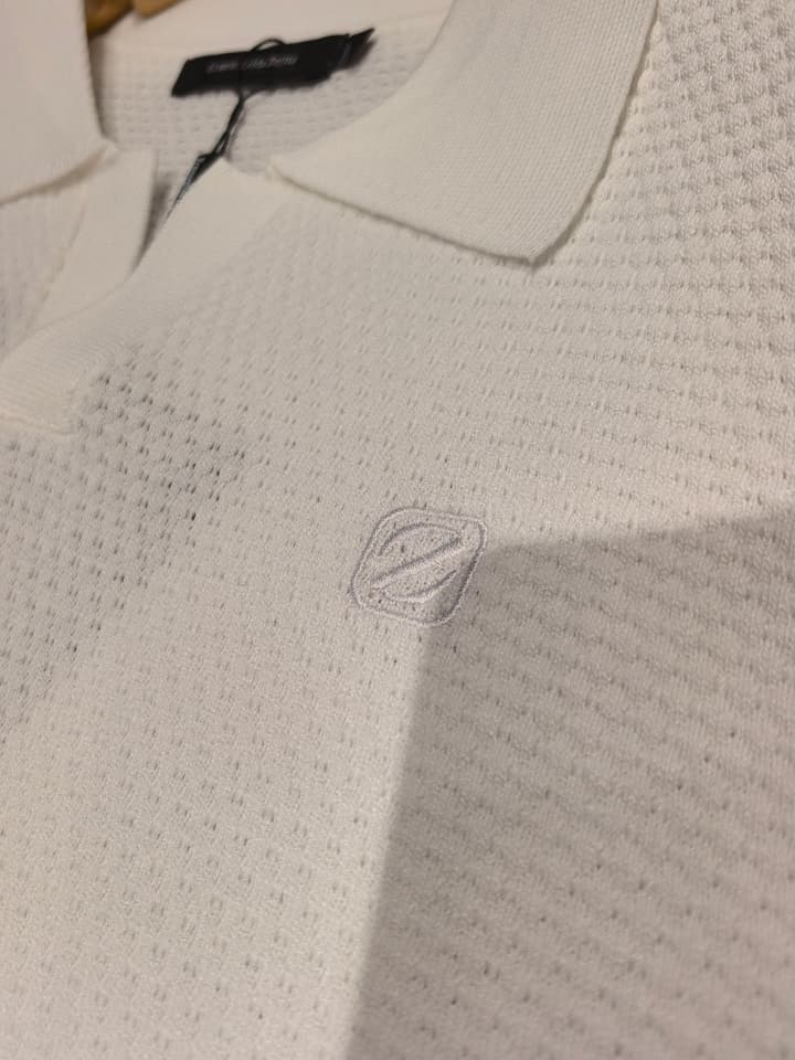 Zegna Logo Embroidered Slim-Fit Knit Sweater – 2026SS in Coffee