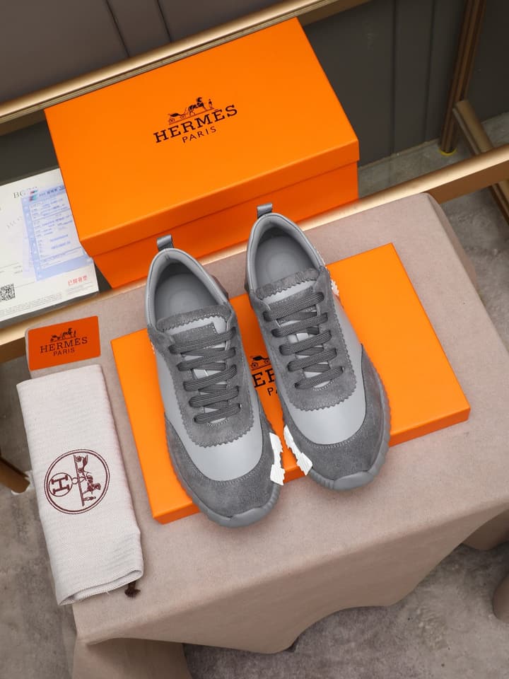 Hermès Bouncing Men's Sport Sneakers in Navy Blue