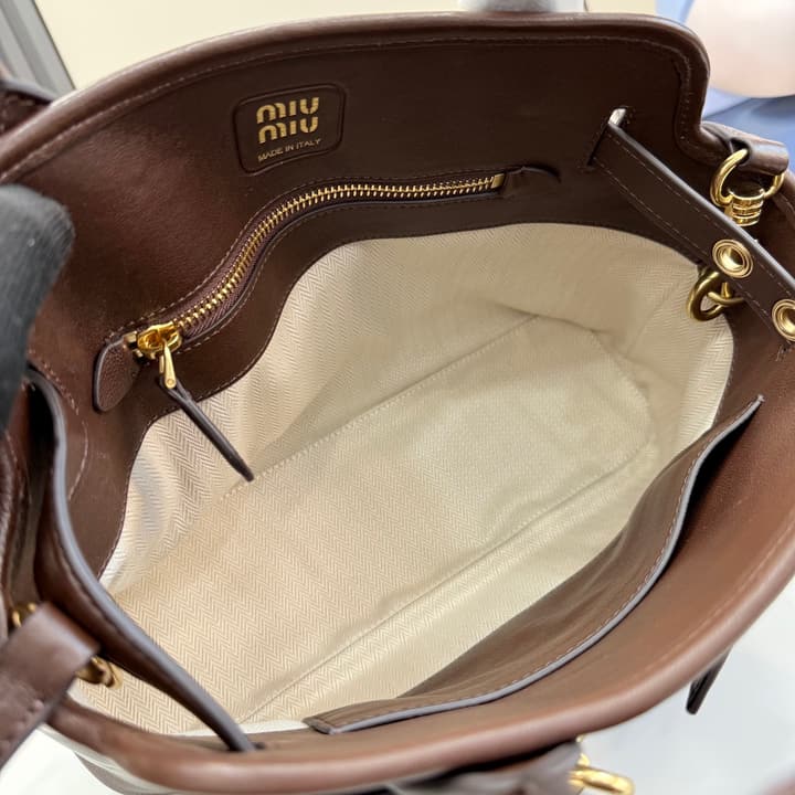 Miu Miu Aventure Naa Leather Handbag