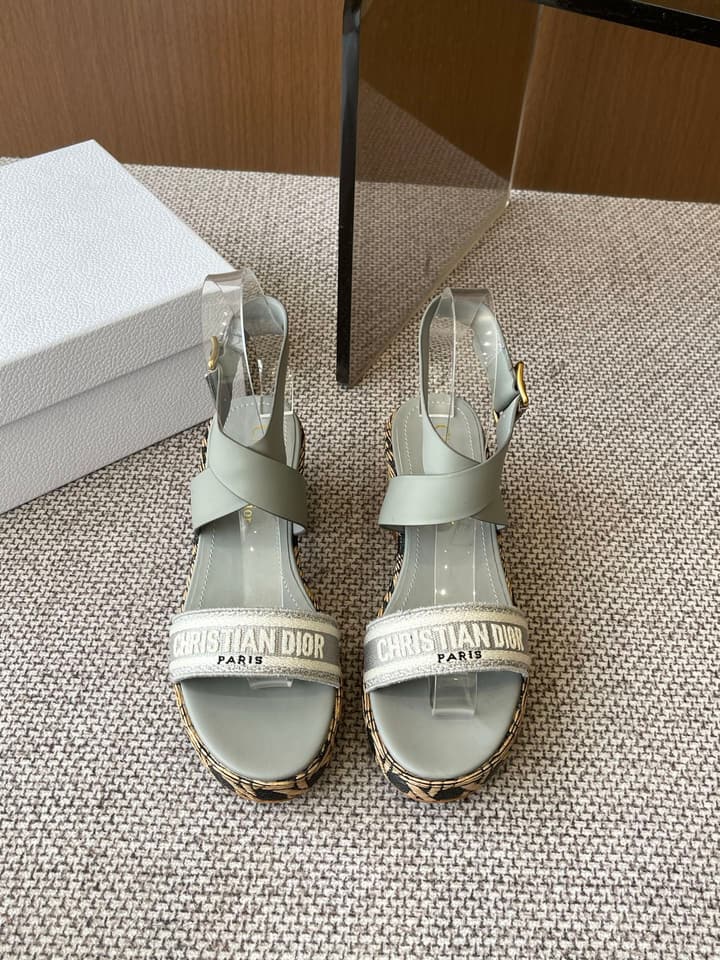 Dior Riviera Dway Wedge Sandals – Spring/Summer 2025 Collection in Black