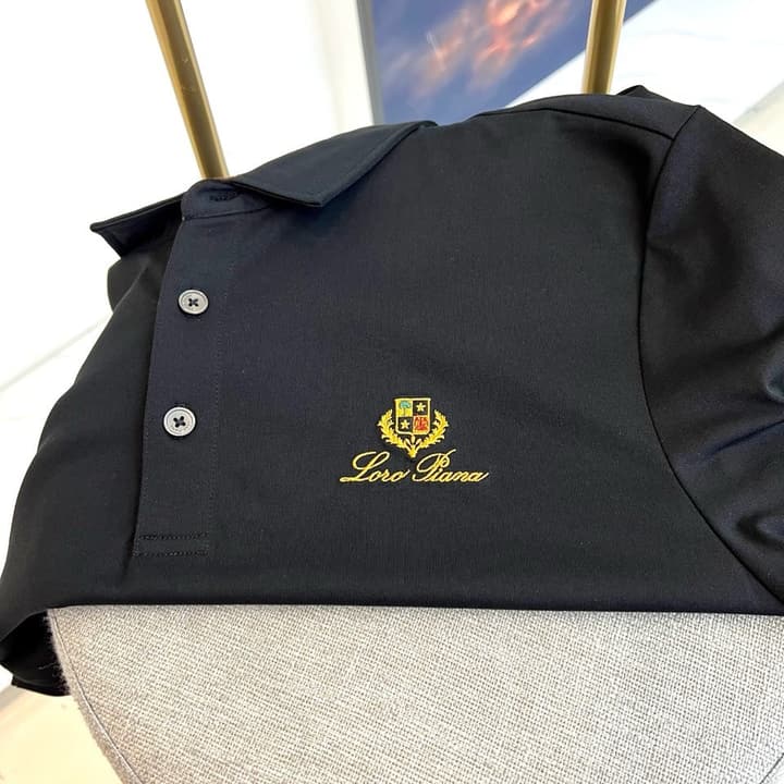 Loro Piana Classic Cotton Polo Shirt – 2026 Spring/Summer Collection in Classic Black