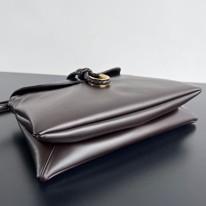 Bottega Veneta Medium Liberta Flap Crossbody Bag – Autumn/Winter Collection in Dark Espresso Brown