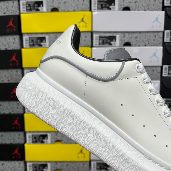 Alexander McQueen Oversized Low-Top Sneakers in All Black With White Sole