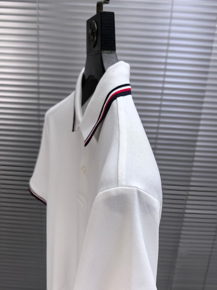 Moncler Embroidered Logo Pique Cotton Polo Shirt – Spring/Summer Collection – 2026SS in Black