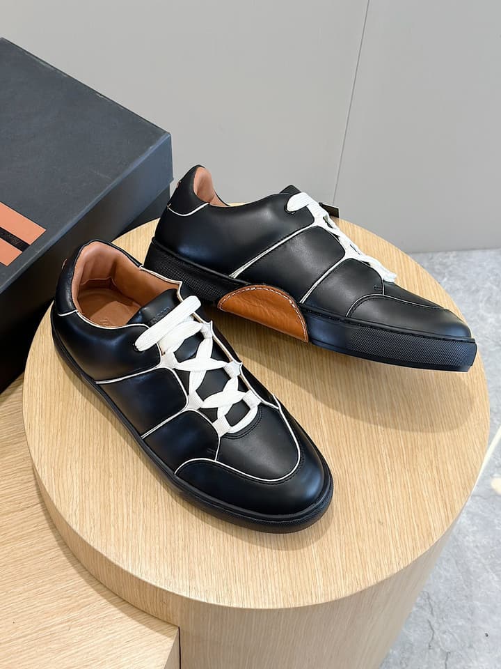 Zegna Tiziano Couture Sneakers in Black With Matching Laces