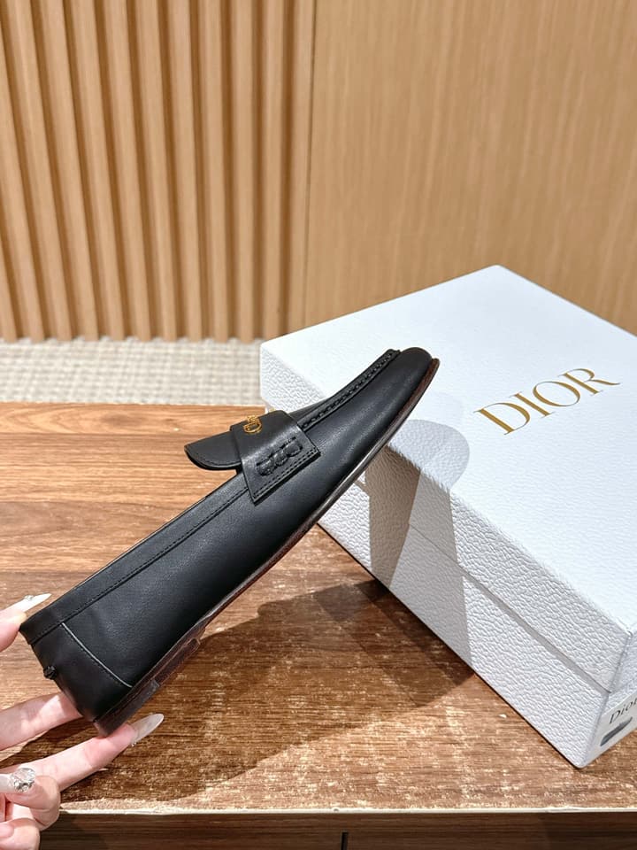 Dior My Dior Calfskin Slingback Heels – 2025SS in Black Leather