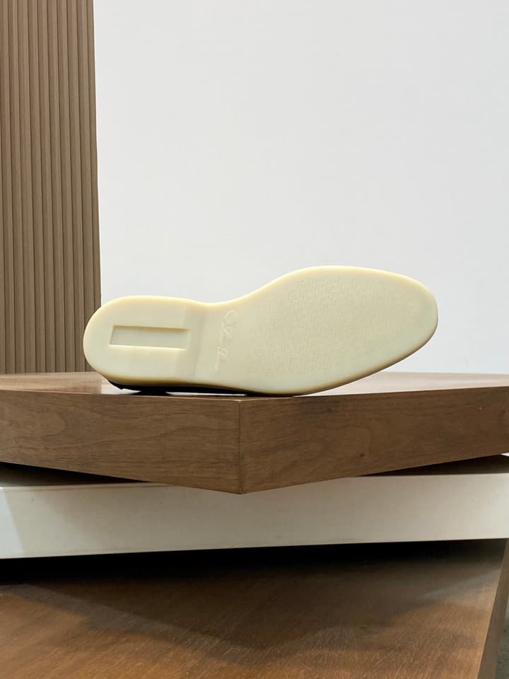 Loro Piana Suede Leather Slip-On Loafers in Black Suede