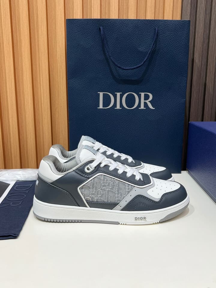 Dior B27 Unisex Sneakers – 2025 Collection in Black And Khaki Oblique
