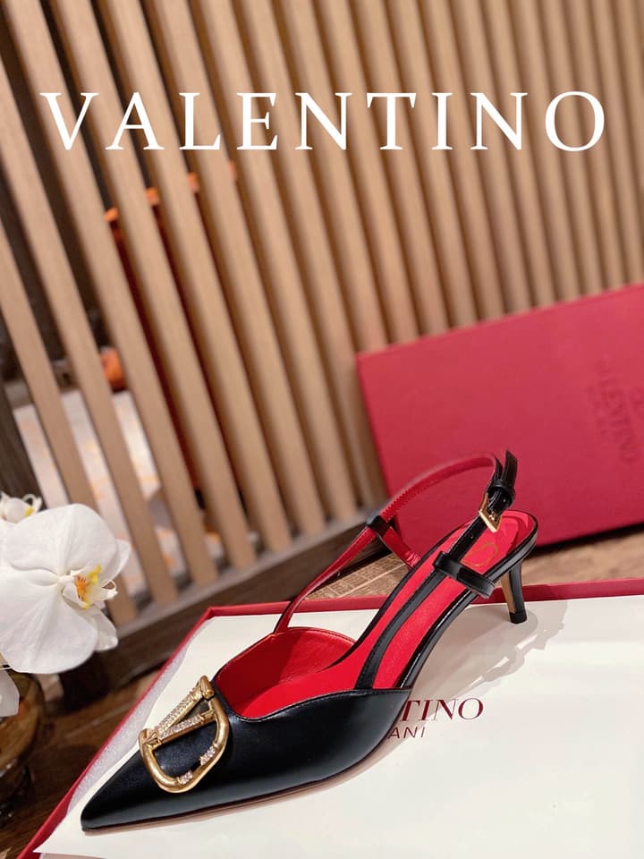 Valentino VLogo Signature Rhinestone Low-Heel Pumps – 2022 Collection in Nude Beige