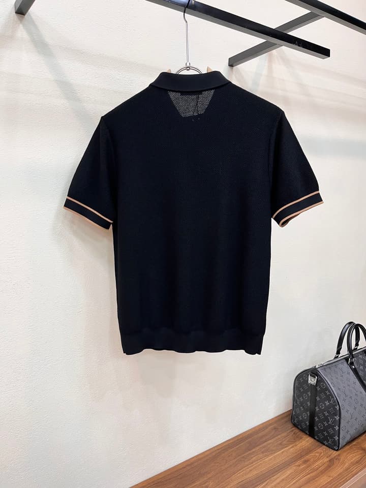 Zegna Minimalist Knit Polo Shirt – Spring/Summer Collection – 2026SS in Black