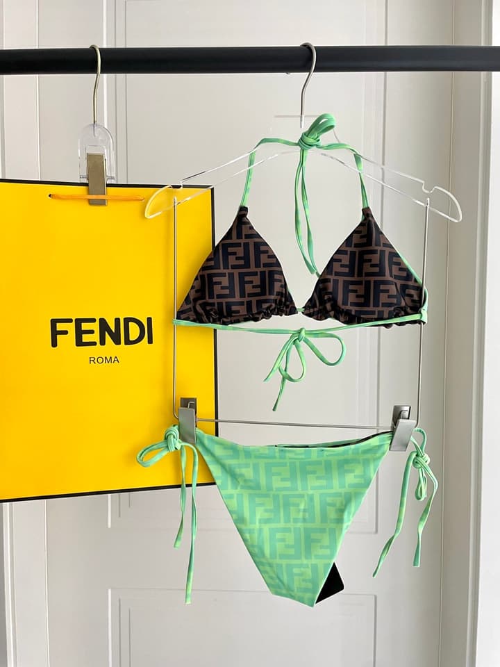 Fendi Reversible One-Piece Swimsuit in Blue Monogram