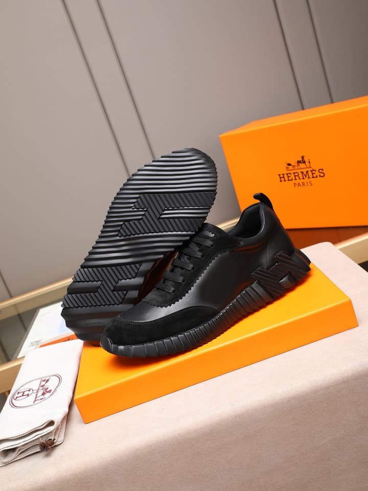 Hermès Bouncing Men's Sport Sneakers in Navy Blue