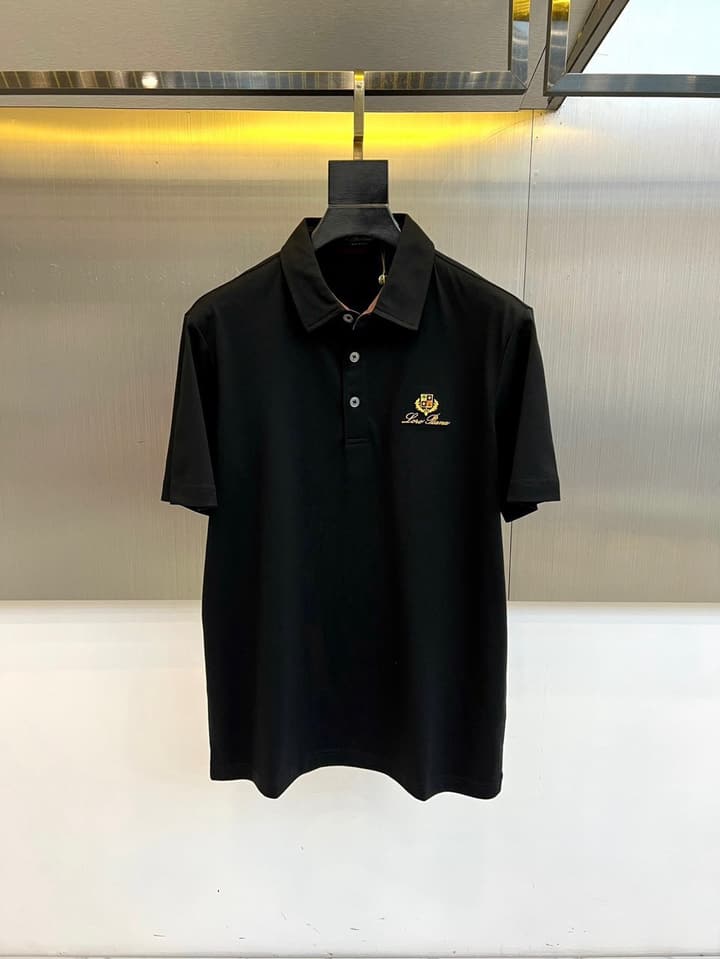 Loro Piana Classic Cotton Polo Shirt – 2026 Spring/Summer Collection in Classic Black