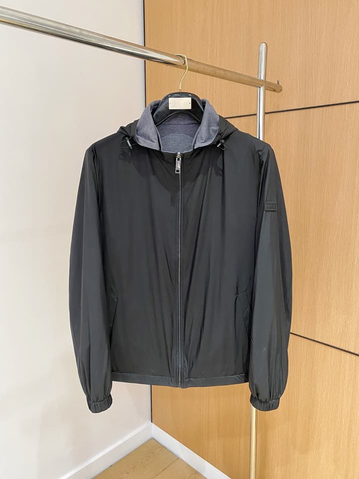 Zegna 2025 Men's Casual Jacket – 2025 Collection in Charcoal Gray