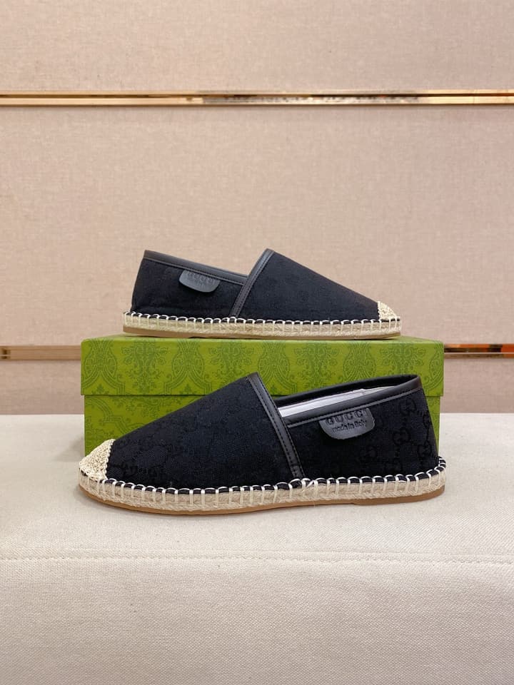 Gucci Men's Slip-On Loafers in Blue Monogram
