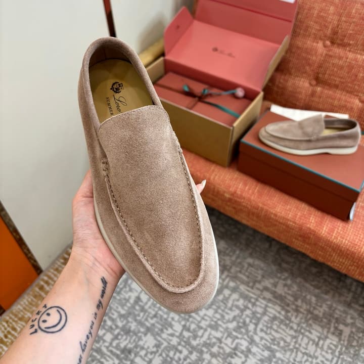 Loro Piana Suede Loafers in Brown