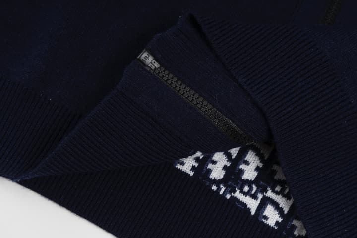 Dior Reversible Jacquard Cashmere Hooded Cardigan – 20SS in Blue