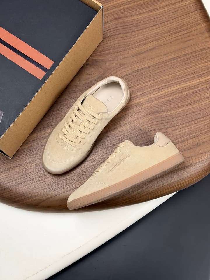 Zegna Old Money Suede Casual Sneakers