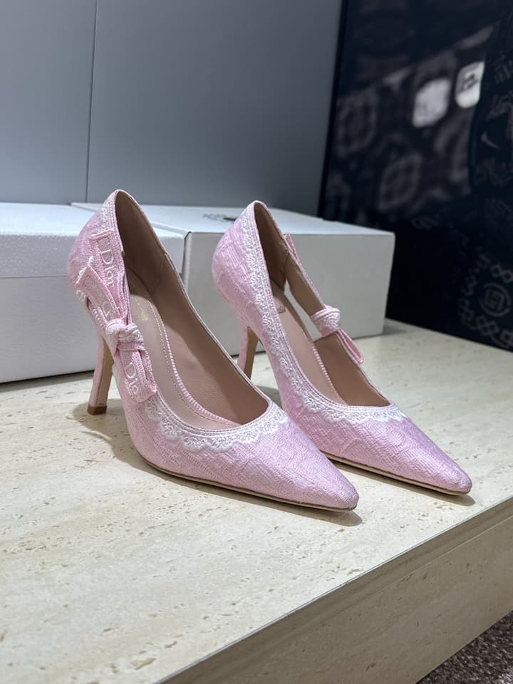 Dior J'Adior Dentelle Jelly Bow Pumps – 2026 Early Spring Collection in Black 6.5cm Heel