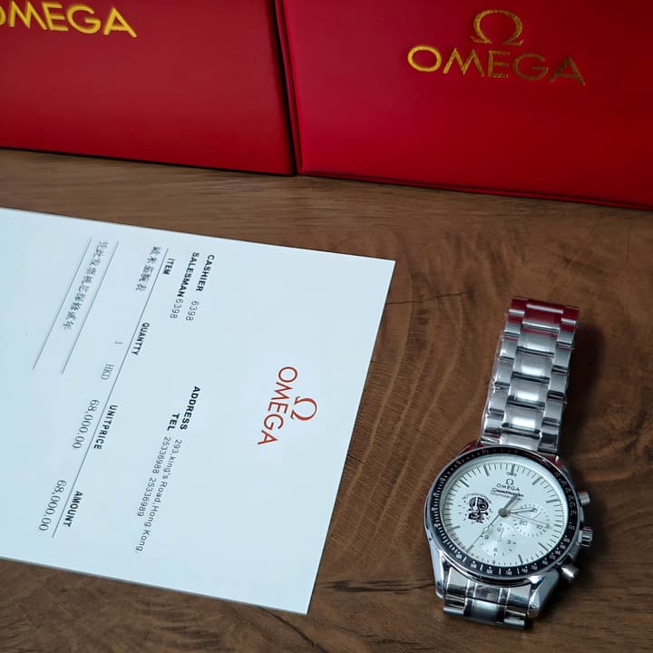 Omega Speedmaster Snoopy 50th Anniversary Quartz Watch in Blue Sub-dial Chronograph