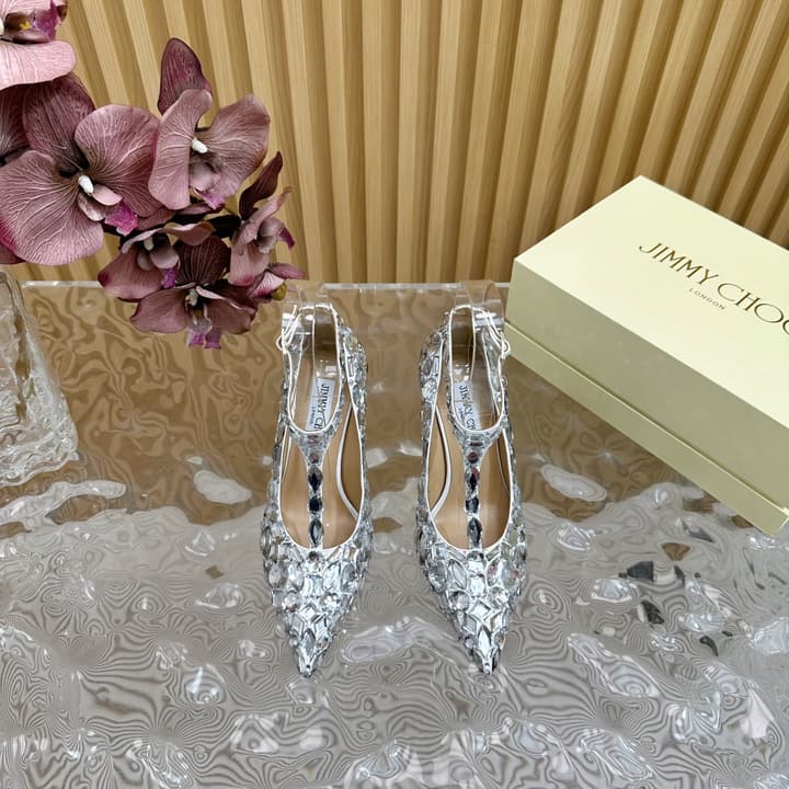 Jimmy Choo Evening High-Heeled Sandals – 2024SS in Brilliant Crystal