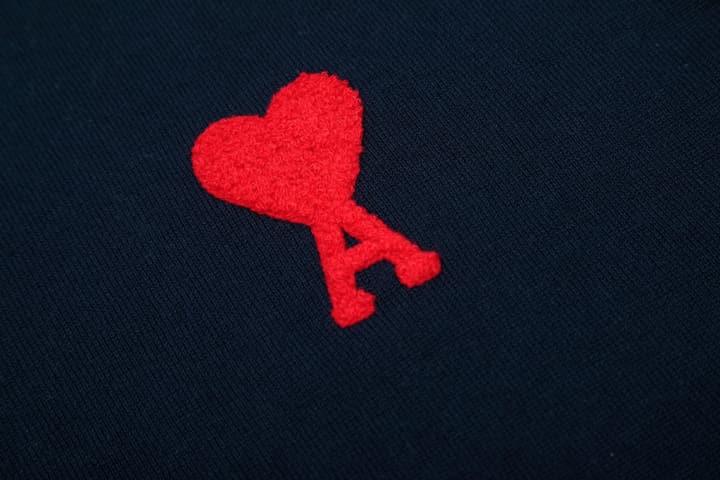 Ami Paris Classic Heart Embroidered Knit T-Shirt – 2025SS in Black