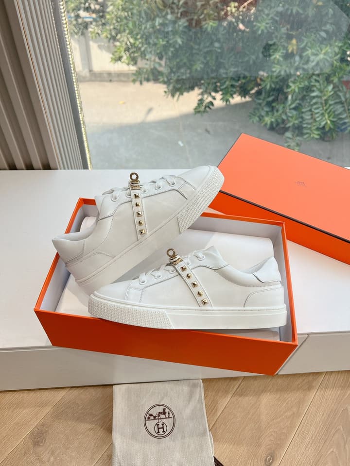 Hermès Bouncing Men's Sneakers in Black Leather