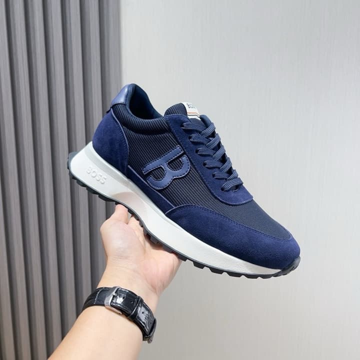 Boss Men's Lightweight Sneakers – New Collection in Black