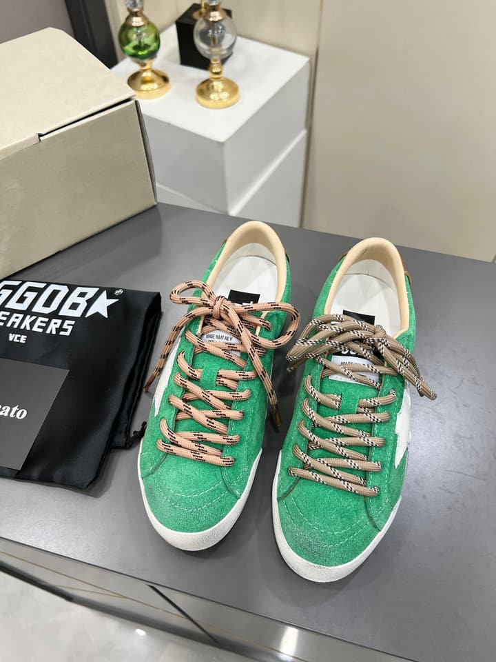 Golden Goose GGDB Star Distressed Sneakers in Black Suede