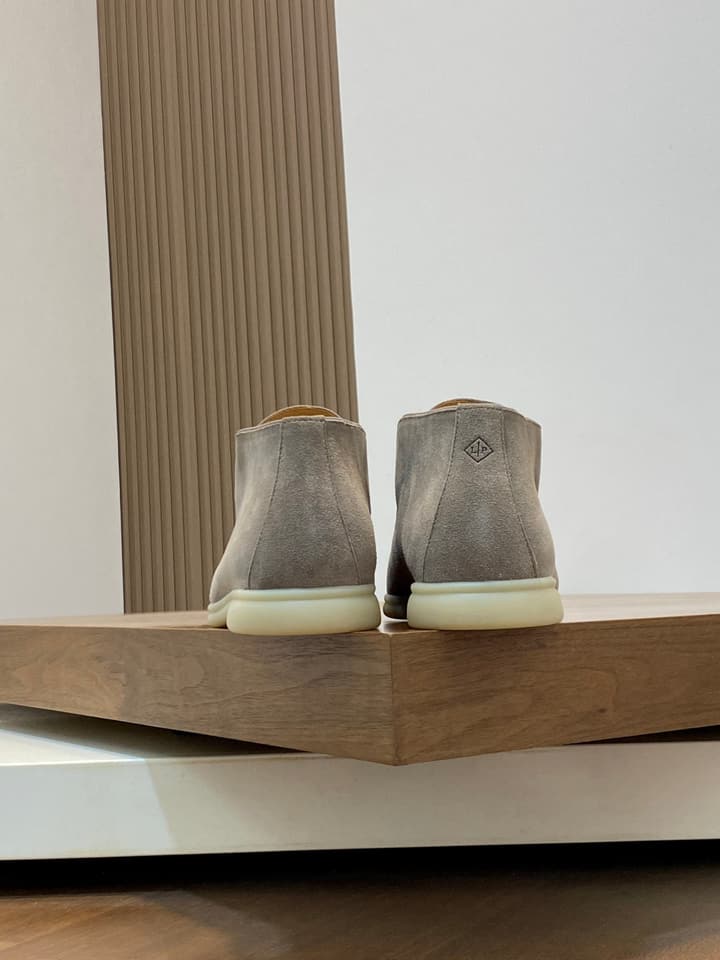 Loro Piana Suede Leather Slip-On Loafers in Camel Tan Suede