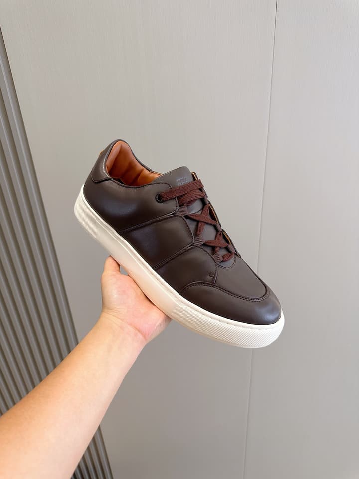 Zegna Tiziano Couture Sneakers in Black With Matching Laces