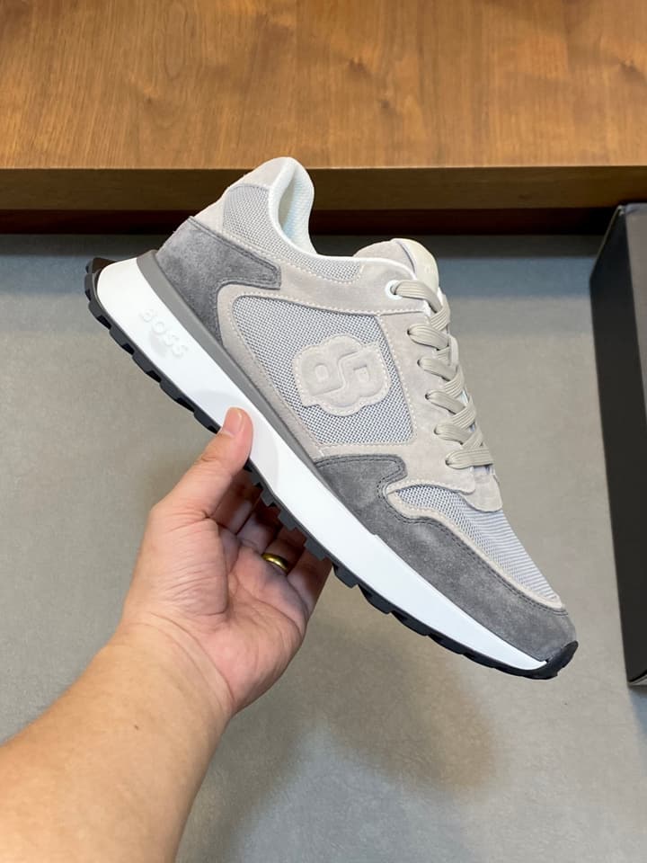Boss Menswear Suede and Mesh Sneakers